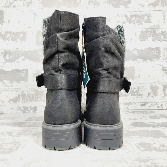 New Cliffs by White Mountain Black Suede Women's Mingle Boot A738 - Picture 6 of 10